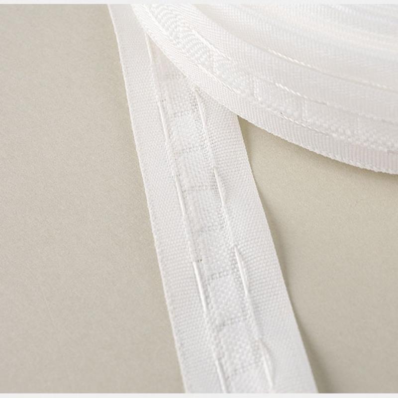 2 ropes Pleated Curtain Tape White color 