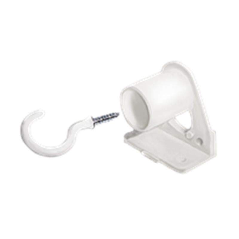 White Bracket Curtain Rod Accessory 16mm