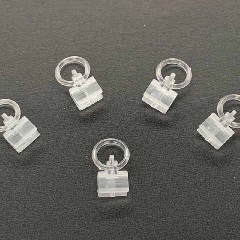 Plastic Ring Clips -4mm Clear color 